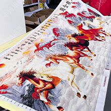 马到成功十字绣成品不带框纯手工出售已绣好2025新款客厅高端风景