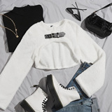 (Трансграничная торговля), демисезонный короткий бархатный лонгслив, куртка, европейский стиль, увеличенная толщина