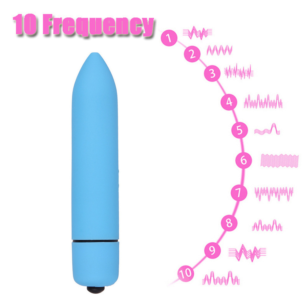 Spitz zulaufender, mattierter Bullet-Vibrator mit 10 Frequenzen für die weibliche Masturbation, Eierspringen, Sexspielzeug für Erwachsene_voghion.com