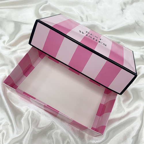 A set of OEM high-end lace color box underwear bra packaging box gift box with this pink color