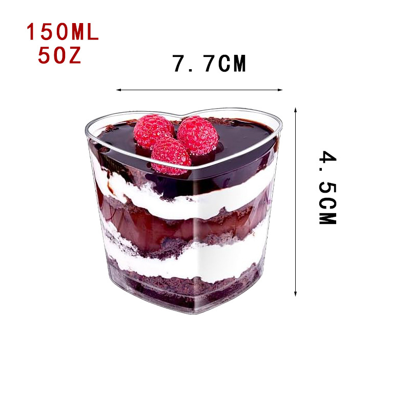 Taza de mousse trapezoidal de plástico transfronterizo con tapa taza de postre transfronterizo taza de helado prueba de bebida taza de postre de oro rosa al por mayor