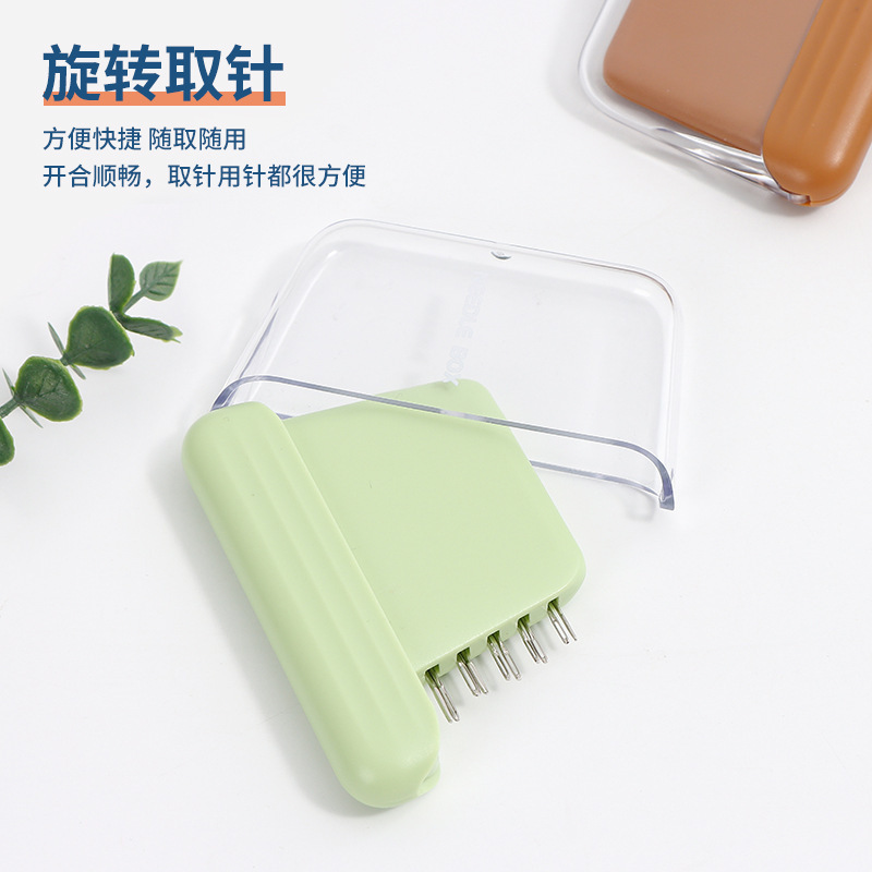 Serie de colores Macarons Caja de costura linda y pequeña Caja de costura con tapa magnética