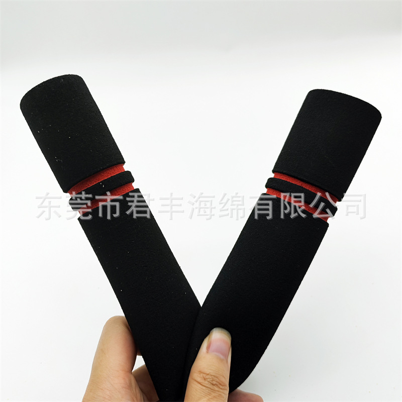 双色沟槽竹节蹦床杆套手把套橡塑管 彩色EVA泡棉手把套内径15mm