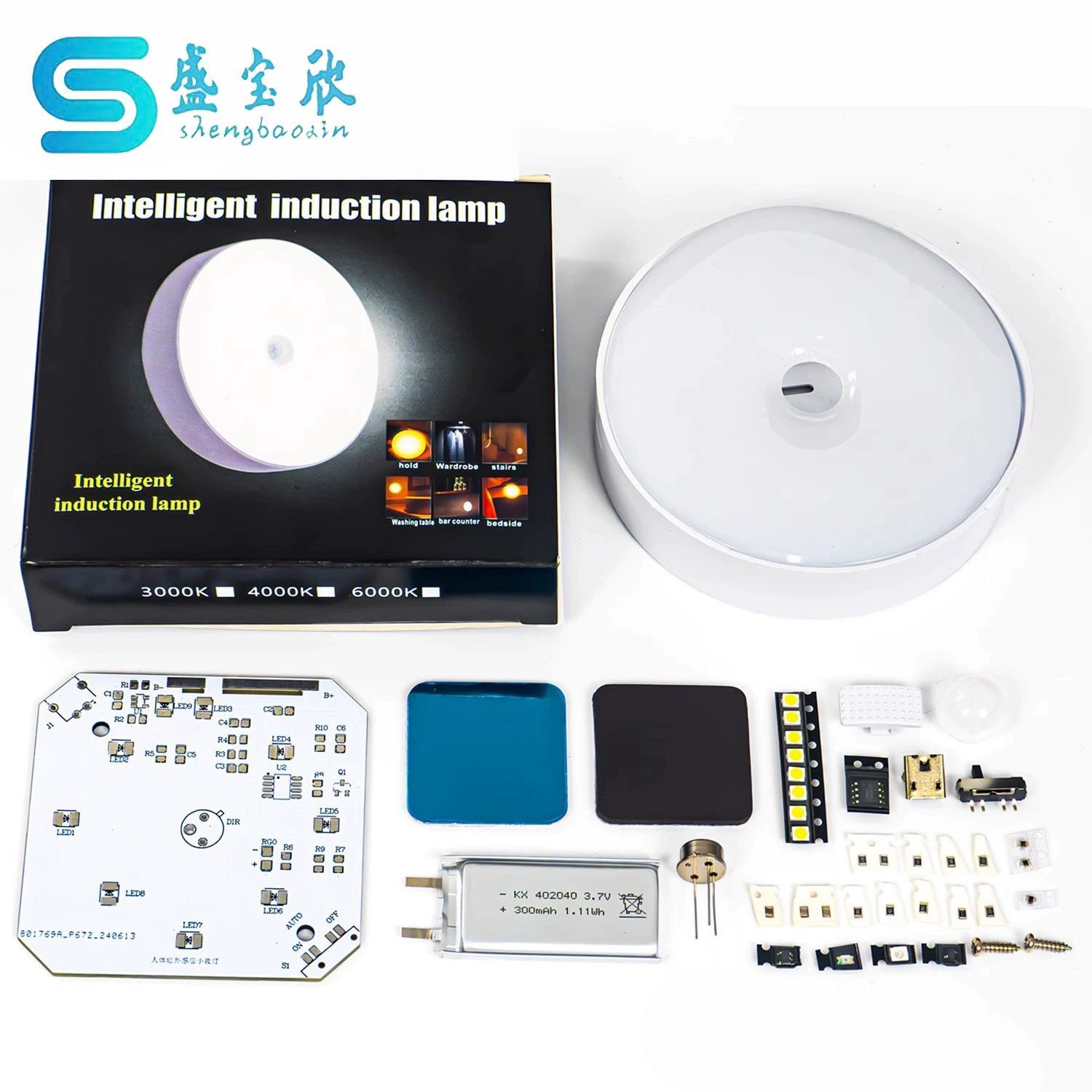 Человеческая термоэлектрическая лампа DIY комплект для производства энергосберегающих ночных огней для сборки WK-56-91