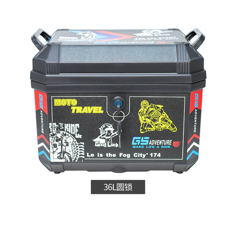 36L negro cabeza redonda cerradura calcomanía negra