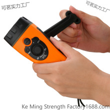 新款手搖發電手電筒手電筒地震應急救災手電帶收音機現貨