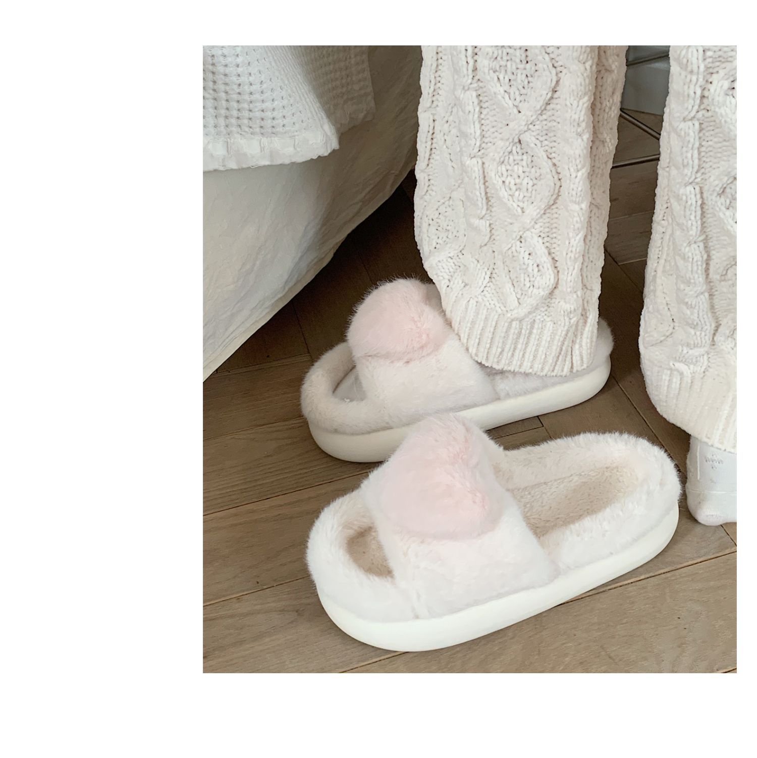 Scarpe da casa da donna morbide e traspiranti leggere e regolabili primaverili in velluto_voghion.com