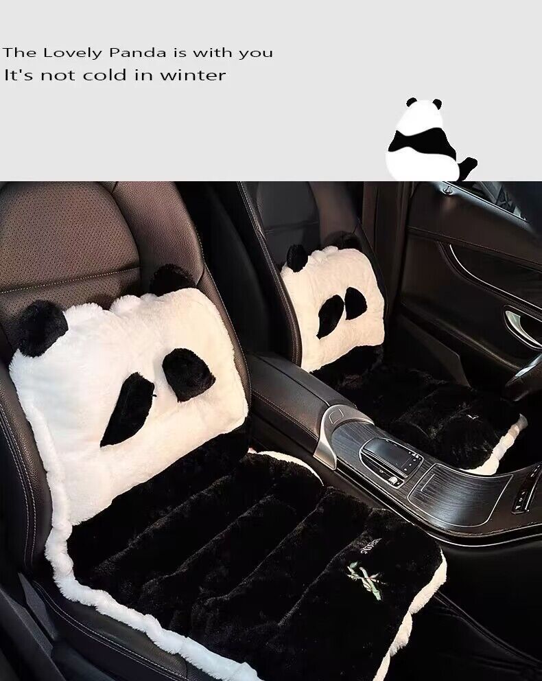 Cuscino per sedile integrato con supporto lombare universale per auto, per tutte le stagioni, in peluche invernale, pezzo unico_voghion.com