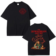 艾迪·曼森Demogorgon Got Me T恤食人花怪物图案T恤男女服装棉质