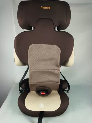 and Reclining, with Height-Increasing Cushion, Car child safety seat - 15-12-years-old-3ci-size-full-level-certification-ece-r12904-eu-e8-safety-standard-brown-isofixlatchfoldableadjustable-headrestfive-point-safety-belt