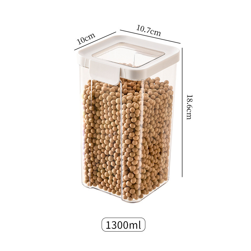 厳選された家庭用食品グレードの密封缶 PET 透明鮮度保持ボックス 穀物乾物麺密封保存缶|undefined