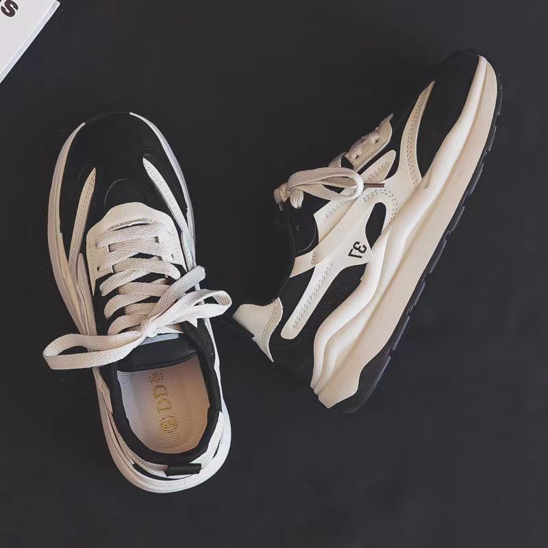 Forrest Gump Old Shoes New Spring and Autumn Fashion Zapatos de mujer de suela gruesa Venta al por mayor transfronteriza Deportes de ocio con zapatos blancos altos