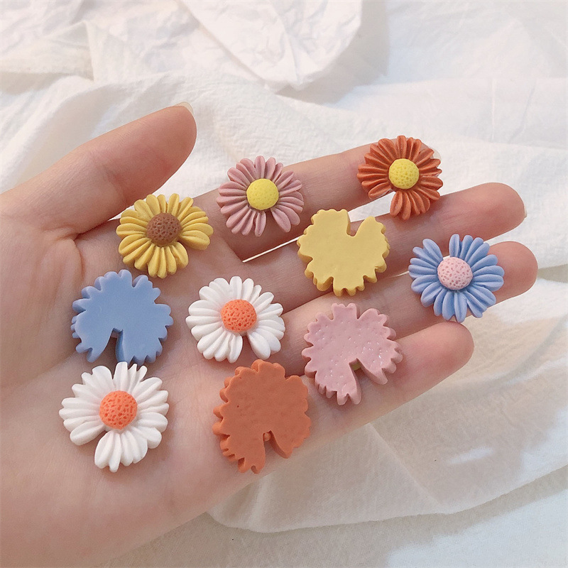 Xiaozou crisantemo resina horquilla accesorios teléfono móvil Shell diadema material caja de almacenamiento taza agua pegatinas DIY joyería