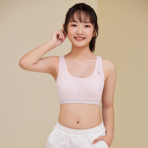 Seamless girls' developmental underwear, fixed cup, children's bra, middle and high school students, no steel ring, chest-wrapped bottoming vest