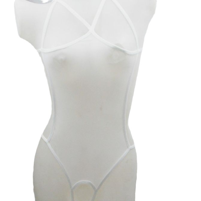 Lencería sexy de mujer sexy BiB malla transparente sexy entrepierna abierta mono en stock 8012