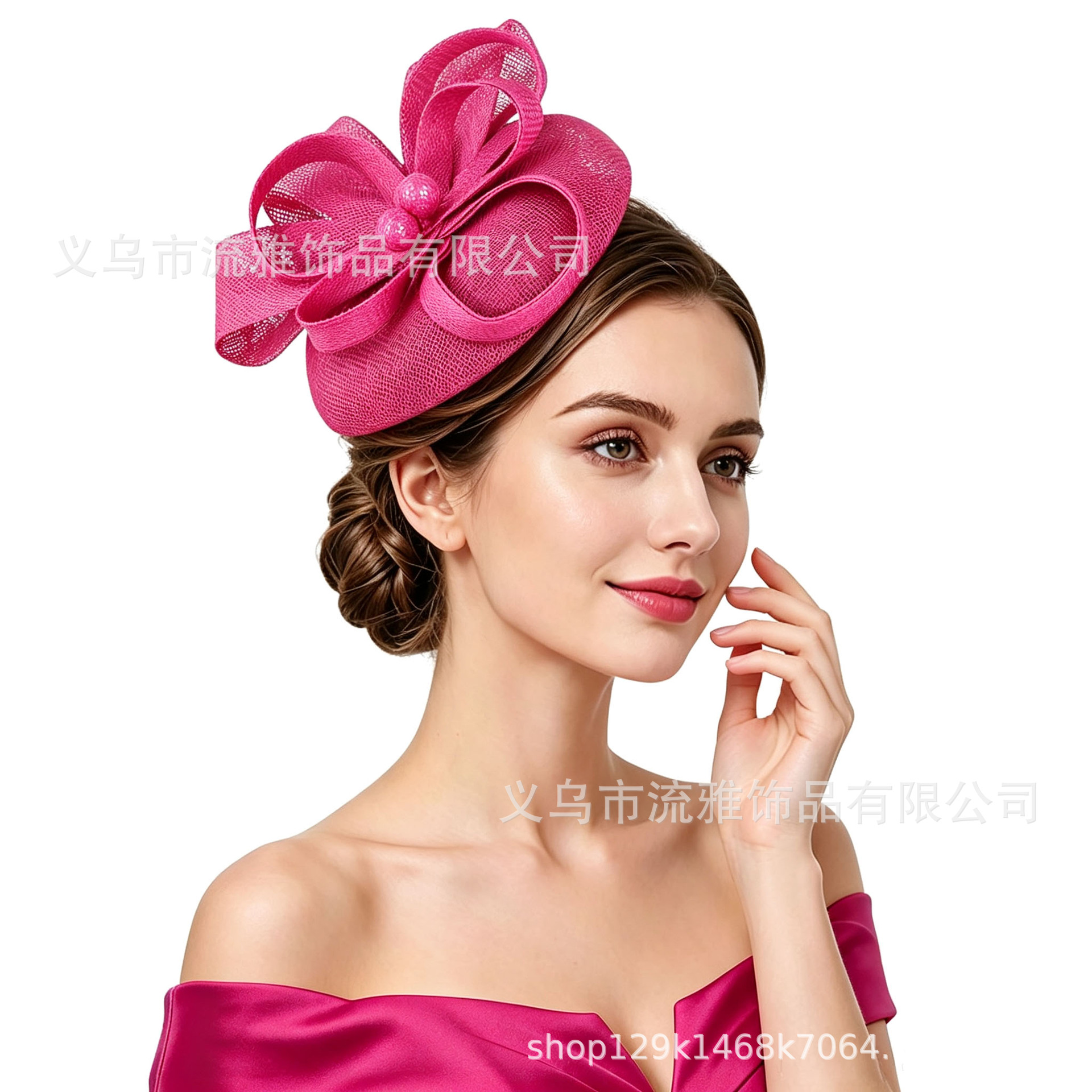 New Amazon Small Top Hat Headwear for Horse Racing Festival, Imitation Linen Top Hat, European and American Bridal Vintage Mesh Headwear Top Hat for Women