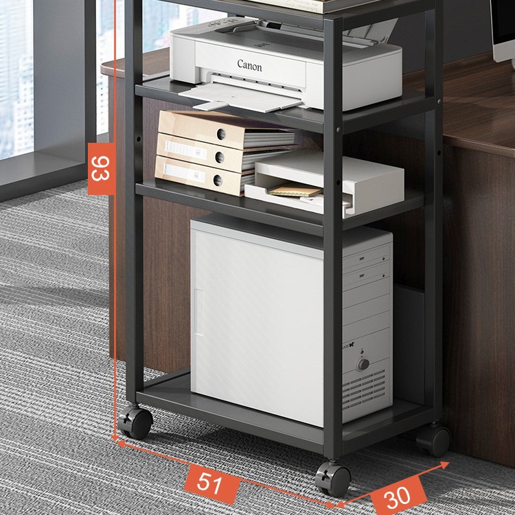 Estante de impresora de oficina, soporte móvil de piso, gabinete de almacenamiento, estante de host de computadora, soporte de chasis