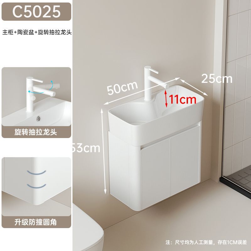 Cuarto de baño lavabo pequeño apartamento estrecho pequeño panal combinación ultra estrecho de cerámica cuenca integrada