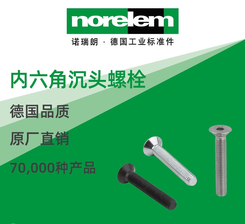 norelem德国原厂直供诺瑞朗NLM07175内六角沉头螺栓
