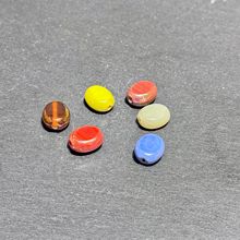 进口尼泊尔老琉璃散珠椭圆旦形散珠虎眼琉璃珠diy饰品配件半成品