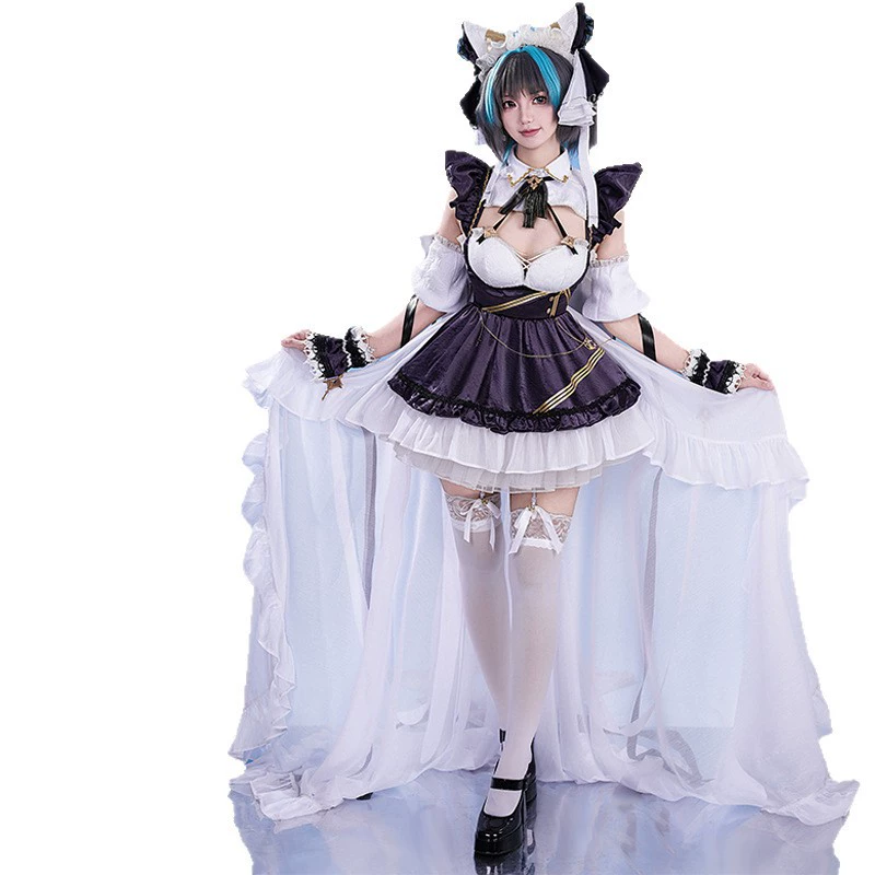 点雅 Azur Lane Cheshire косплейный костюм Чеширская кошка, косплей тяжелого крейсера, комплект для женщин