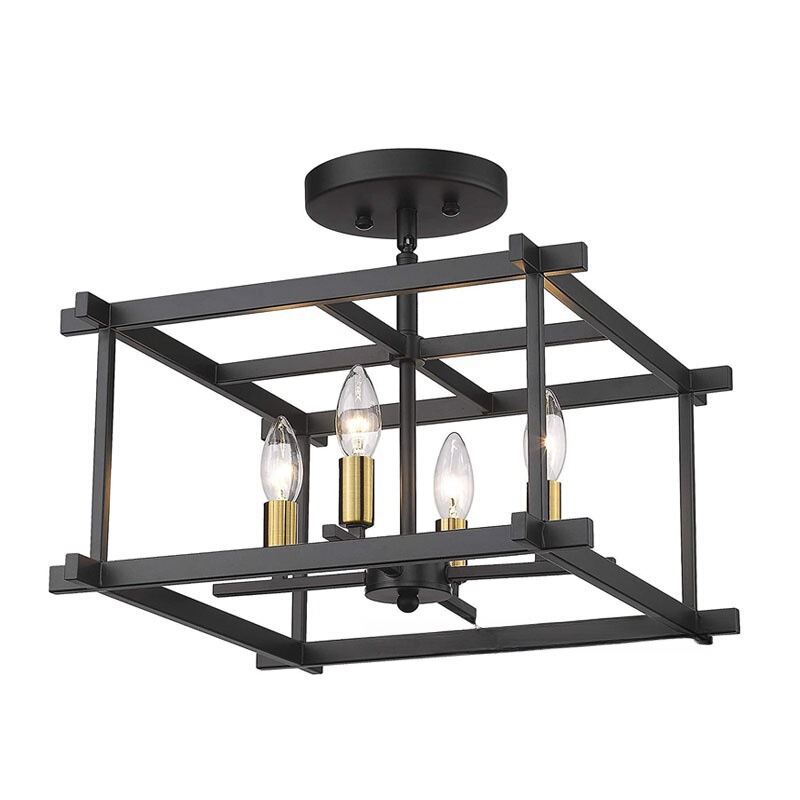 Bedroom Ceiling Light American Country Retro Square Black Restaurant Balcony Embedded Ceiling Light Cross Border Ebay