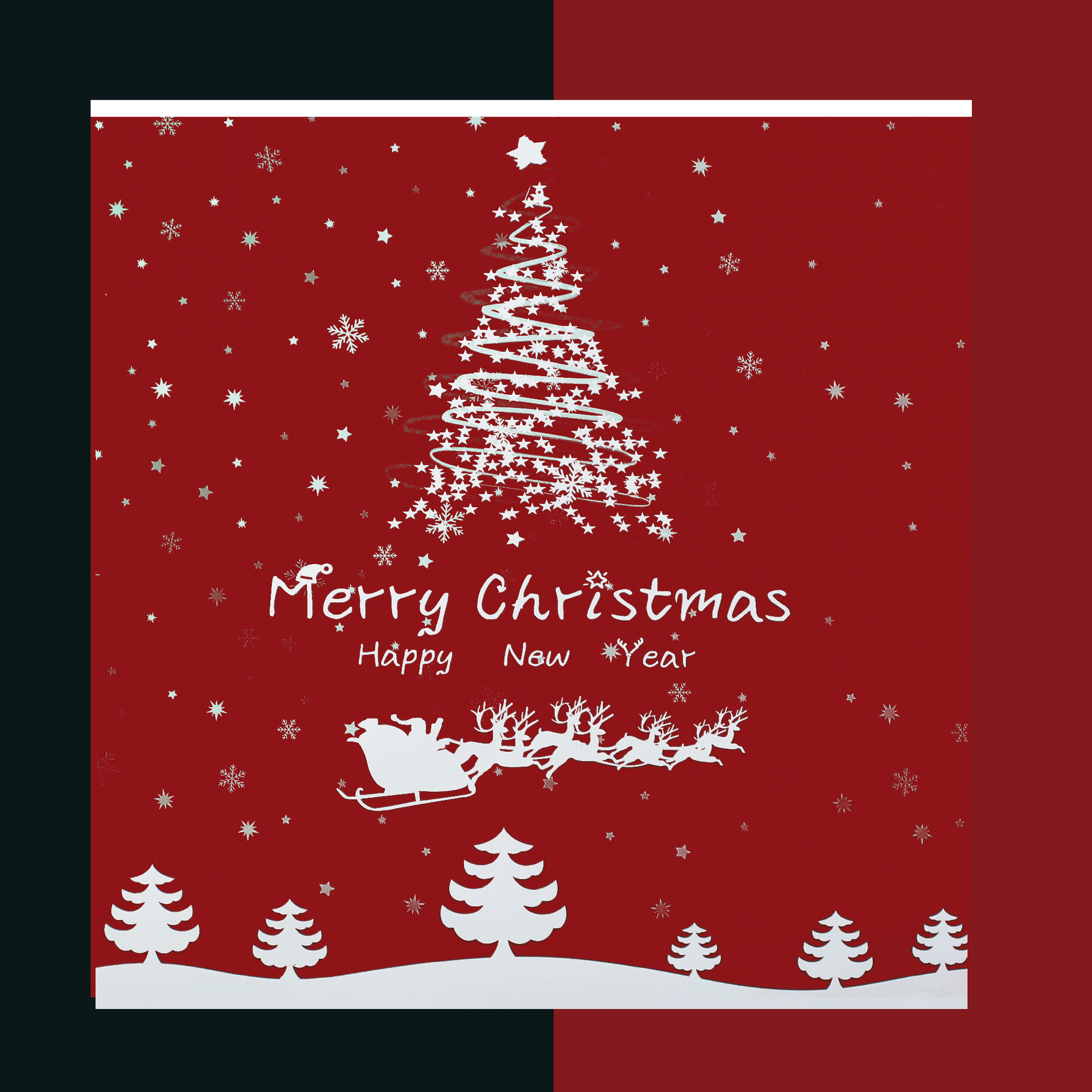 Lizhi Ran Papel de regalo de Navidad Papel de regalo de ramo de flores Papel de regalo de manzana Papel de regalo impermeable