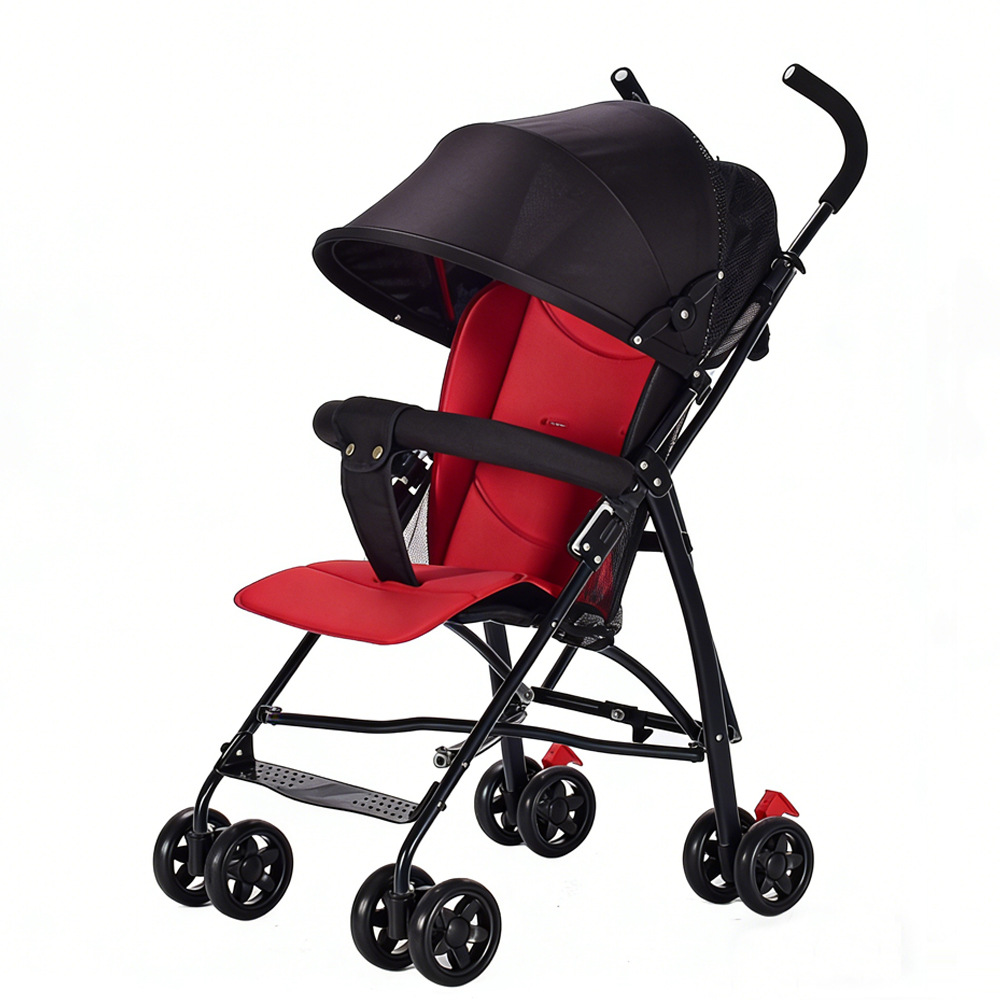 Carrincho de bebé ligero y plegable, carro paraguas para bebés simple para niños que se pueden sentar y caminar, artefacto mágico para niños, freno antichoque para viajar