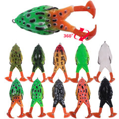 Water-surface tractor with rotating propeller, frog-style lure, floating soft bait for blackfish, 12g spinning model—Lei Frog