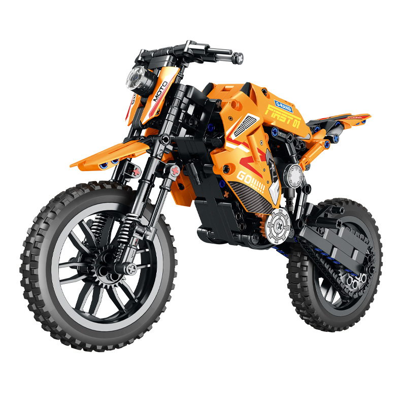 Modelo de motocicleta bloques de construcción niños puzzle de alta dificultad juguetes de ensamblaje coche deportivo puzzle entrenamiento regalos al por mayor transfronterizos