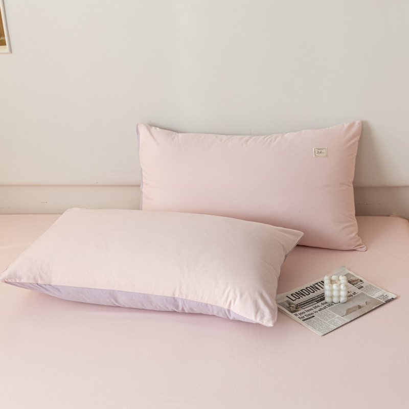 Un par de cubierta de almohada de algodón sin aire impreso 48 * 74cm cubierta de almohada de algodón casera de una sola persona cubierta de almohada interior