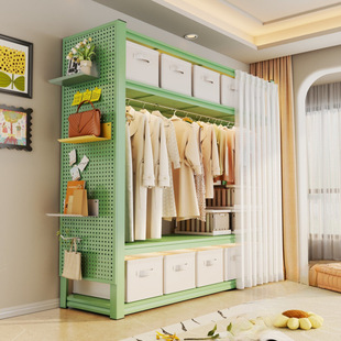 Bookshelf Floor-Standing Storage Rack Steel Integrated Wall Storage Rack Household Kidsren's Colorful Bookcase Balcony Iron Shelf