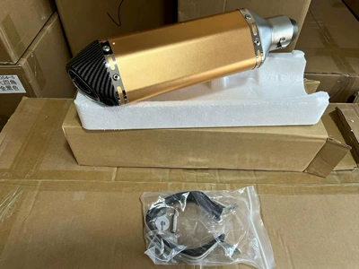 Exhaust pipe — Tailpipe - 13370mm-gold-body-car-pattern-tail-laser-mark