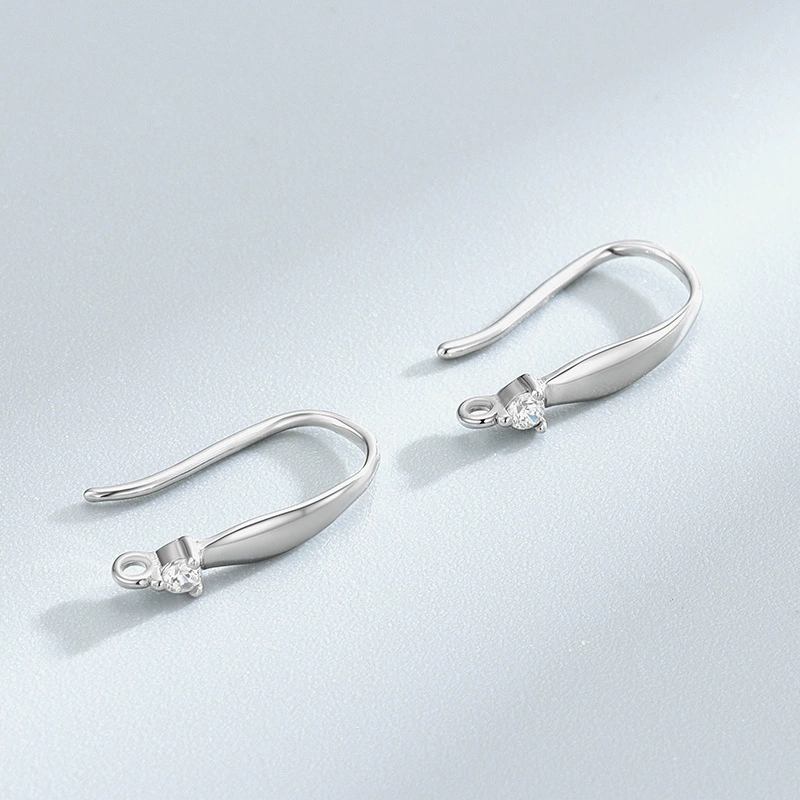 Серьги из серебра 925, японско‑корейский минимализм, крючки с камнем