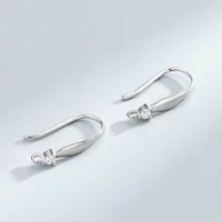 Серьги из серебра 925, японско‑корейский минимализм, крючки с камнем