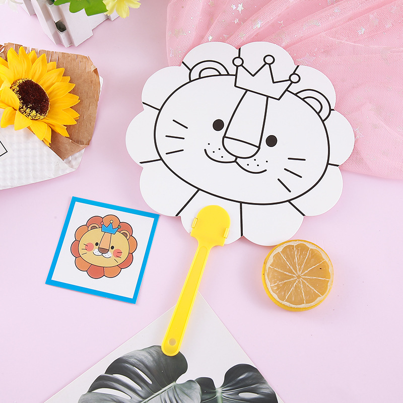 Abanico de graffiti de bricolaje de dibujos animados para niños