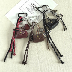 クロスボーダー起爆insトレンド皮質ミニバッグキーホルダー小衆ストラップ創意かばんキーホルダー卸売り