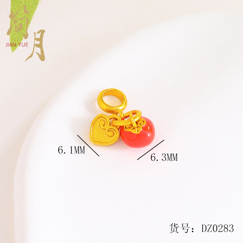 沙金diy手工配件小吊坠转运高档精工强保色吉祥串福项圈挂链饰品|undefined