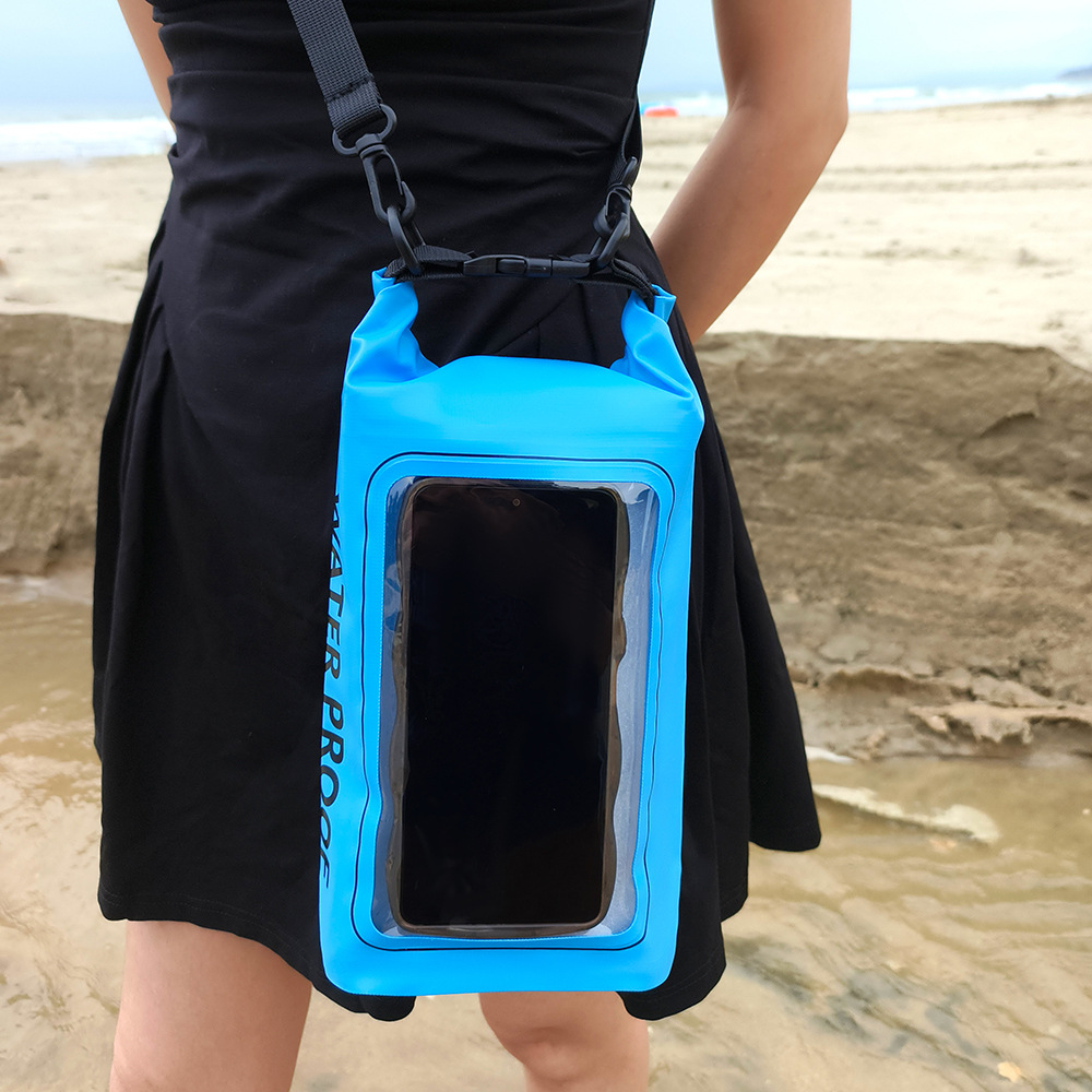 Cross-Border New Product Outdoor Cross-Body Bag Two-In-One Touch Screen Mobile Phone Waterproof Bag 2L Waterproof Bag Pvc Swimming Waterproof Bag