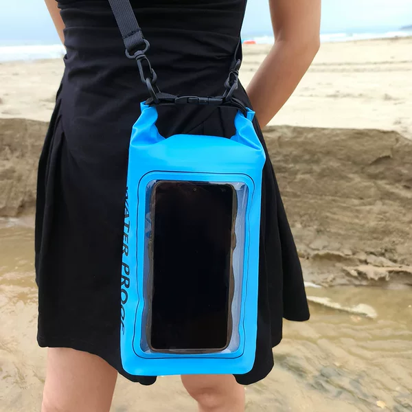 Cross-Border New Product Outdoor Cross-Body Bag Two-In-One Touch Screen Mobile Phone Waterproof Bag 2L Waterproof Bag Pvc Swimming Waterproof Bag