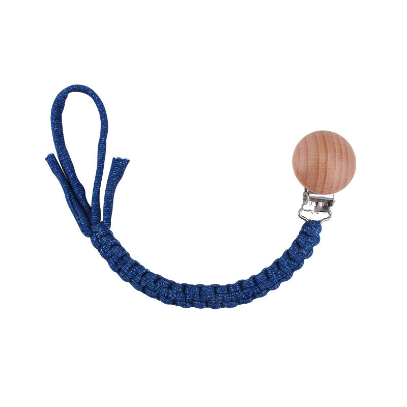 Suministros para bebés Clip de pezón de haya DIY bebé creativo tejido a mano color mezclado pezón cuerda cadena anti-caída