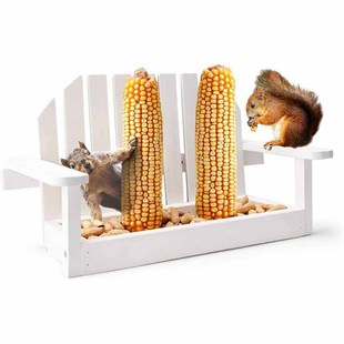 Wooden Swing Bird Feeder Retro Wall Decor Wooden Squirrel Feeder Courtyard Garden Villa Decorations