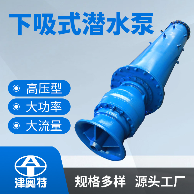 多级潜水电泵下吸式进水泵湖泊取水底吸泵下进水潜水电泵厂家