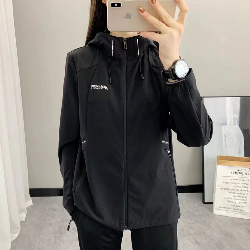 New Single-Layer Thin Jacket for Women, Autumn Outdoor Sports Waterproof Windproof Jacket, Hiking and Mountaineering Elastic Windbreaker
