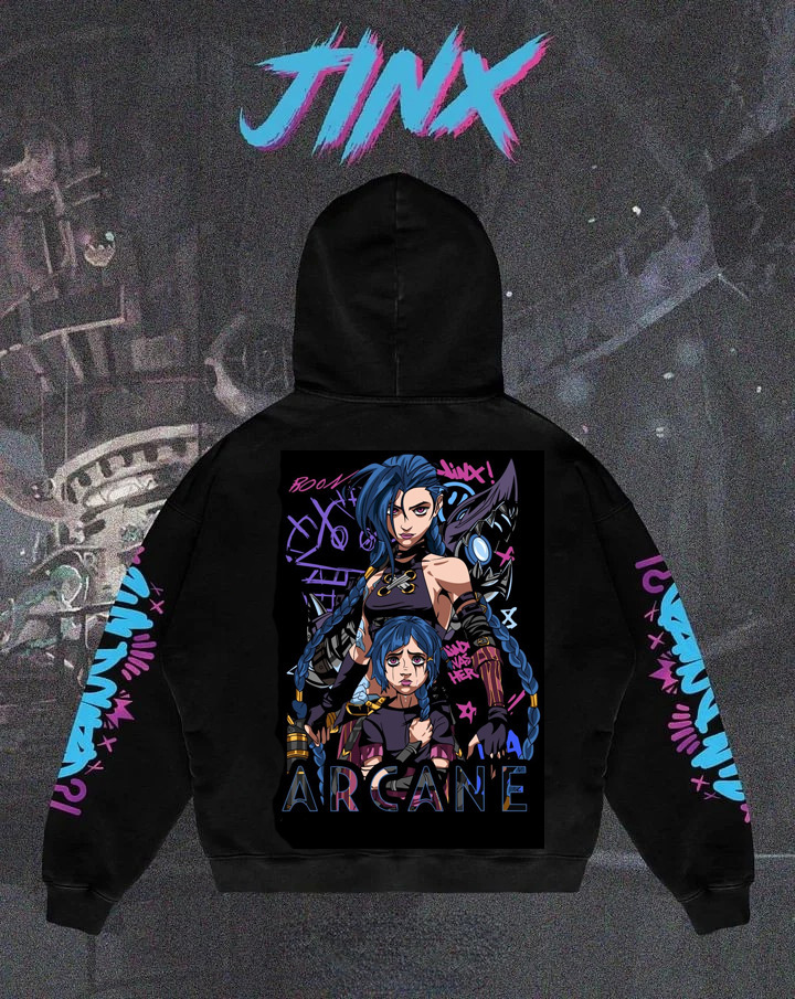 Liga Popular Arcane Jinx Graphic Hoodies All Anime Charact