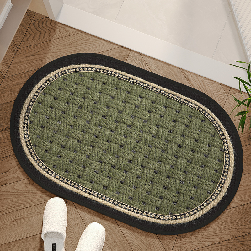 lana imitación tejida retró alfombra de baño alfombra de suelo de baño de absorción de agua alfombra antideslizante alfombra de secado rápido image 7