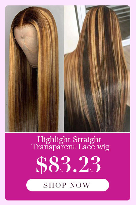 Straight Hair Honey Blonde Highlight 