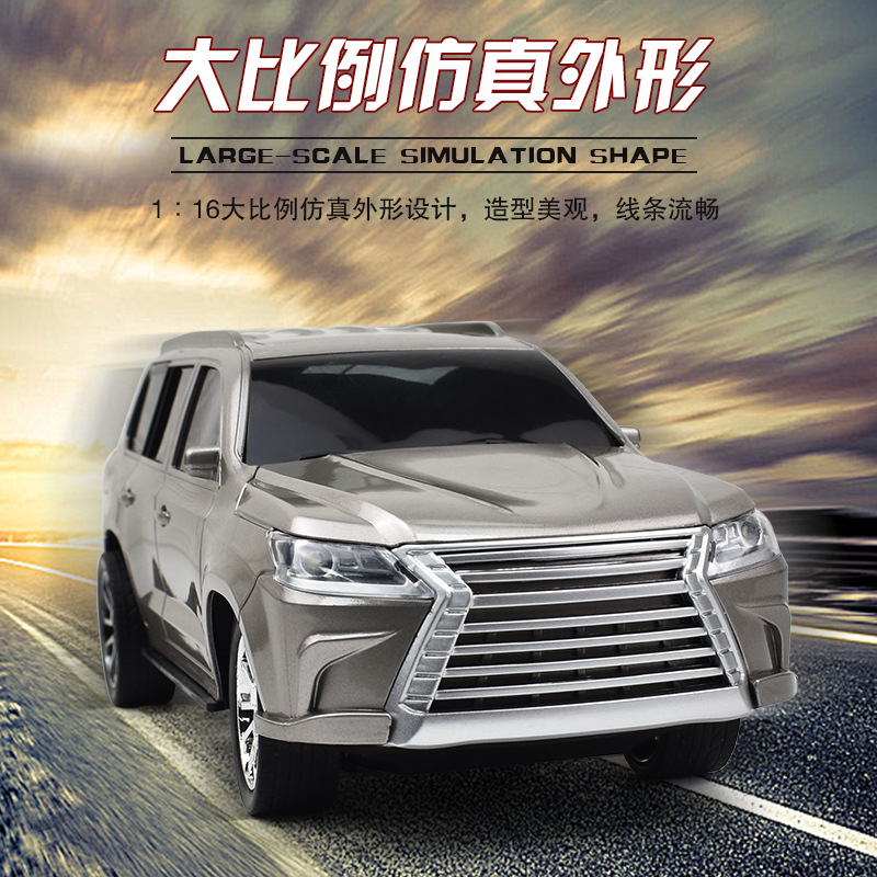 Cross-border 1:16 four-way remote control simulation business car model car rechargeable children's electric car toy with lights