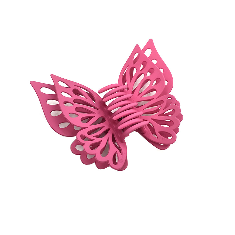Clip de mariposa grande de doble capa esmerilado y hueco para Amazon - Pinza para el cabello, accesorio para el cabello, pinza de garra/de tiburón de moda en línea - Producto transfronterizo