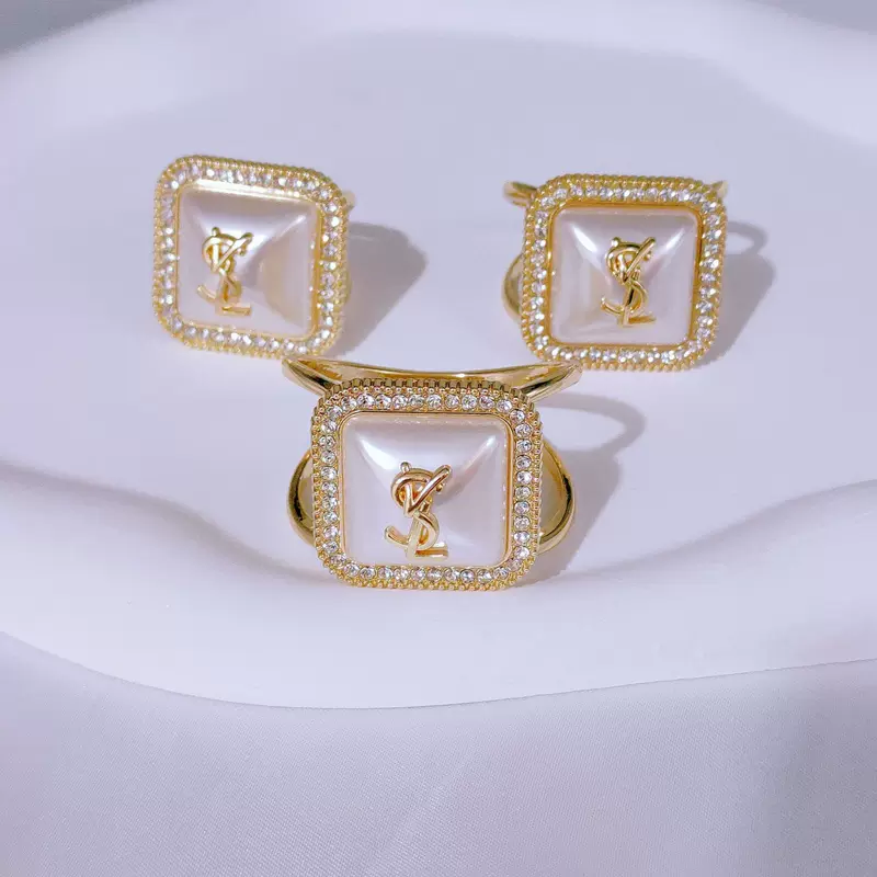 Square high-end belt from pearl, buckle, scarf, accessory, high-quality style